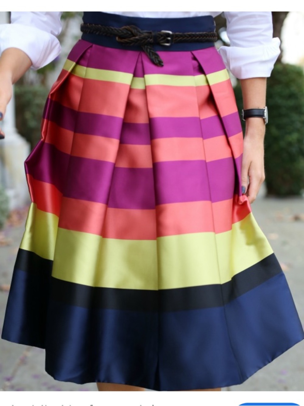 Moulinette Soeurs Striped Midi Skirt